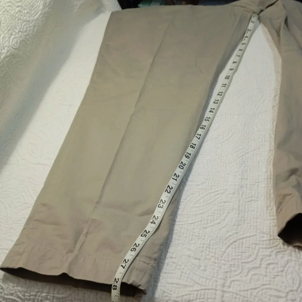 Ralph Lauren Chino Pants Polo Beige Mens 42x34 Cotton Blend Zip Fly Classic Fit - Picture 10 of 11